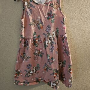 H&M Kids Dress in Blush with Whimsical Print